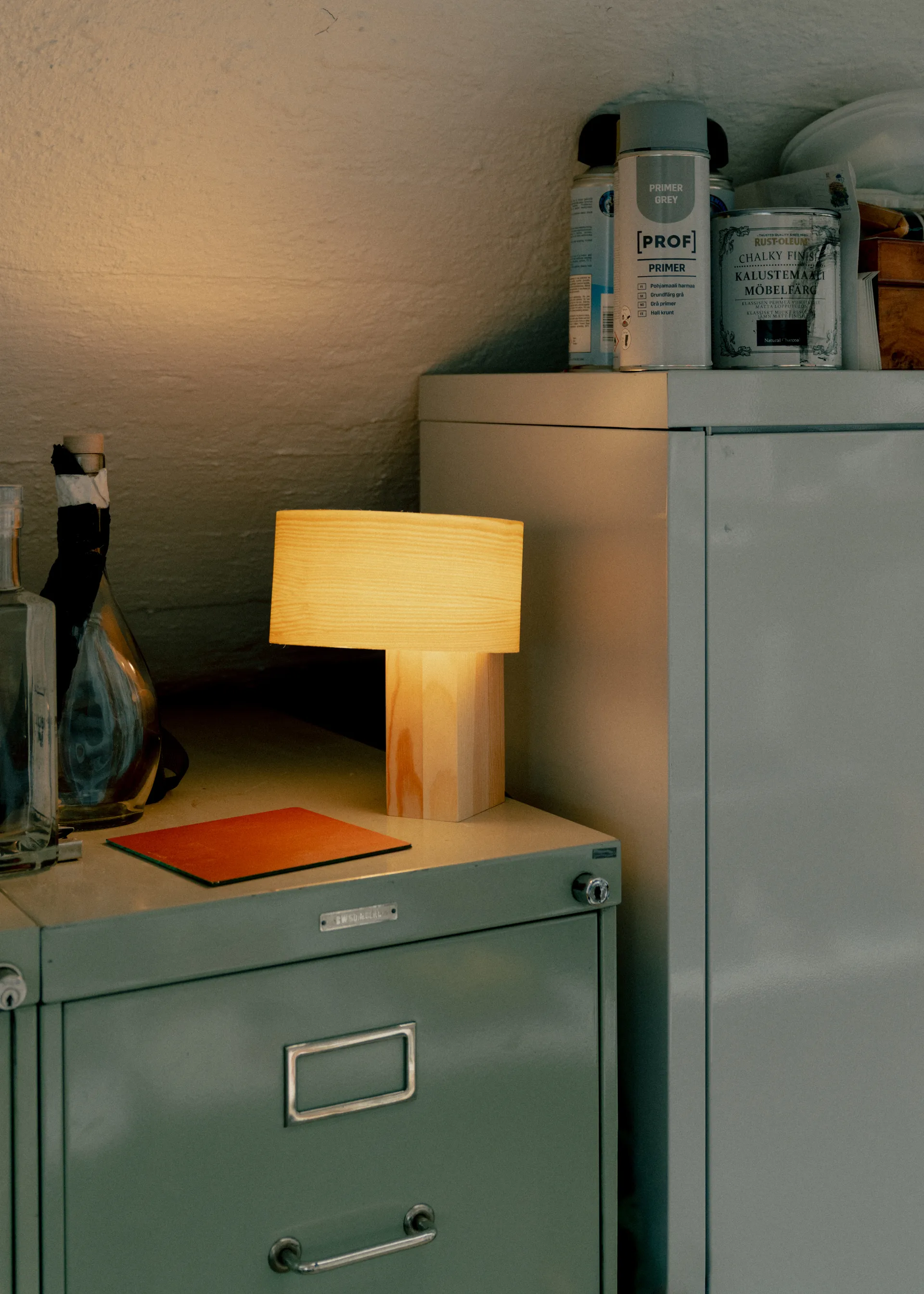 018 Hoop Table Lamp bordlampe, Matt oljevokset furu, 34 cm Vaarnii