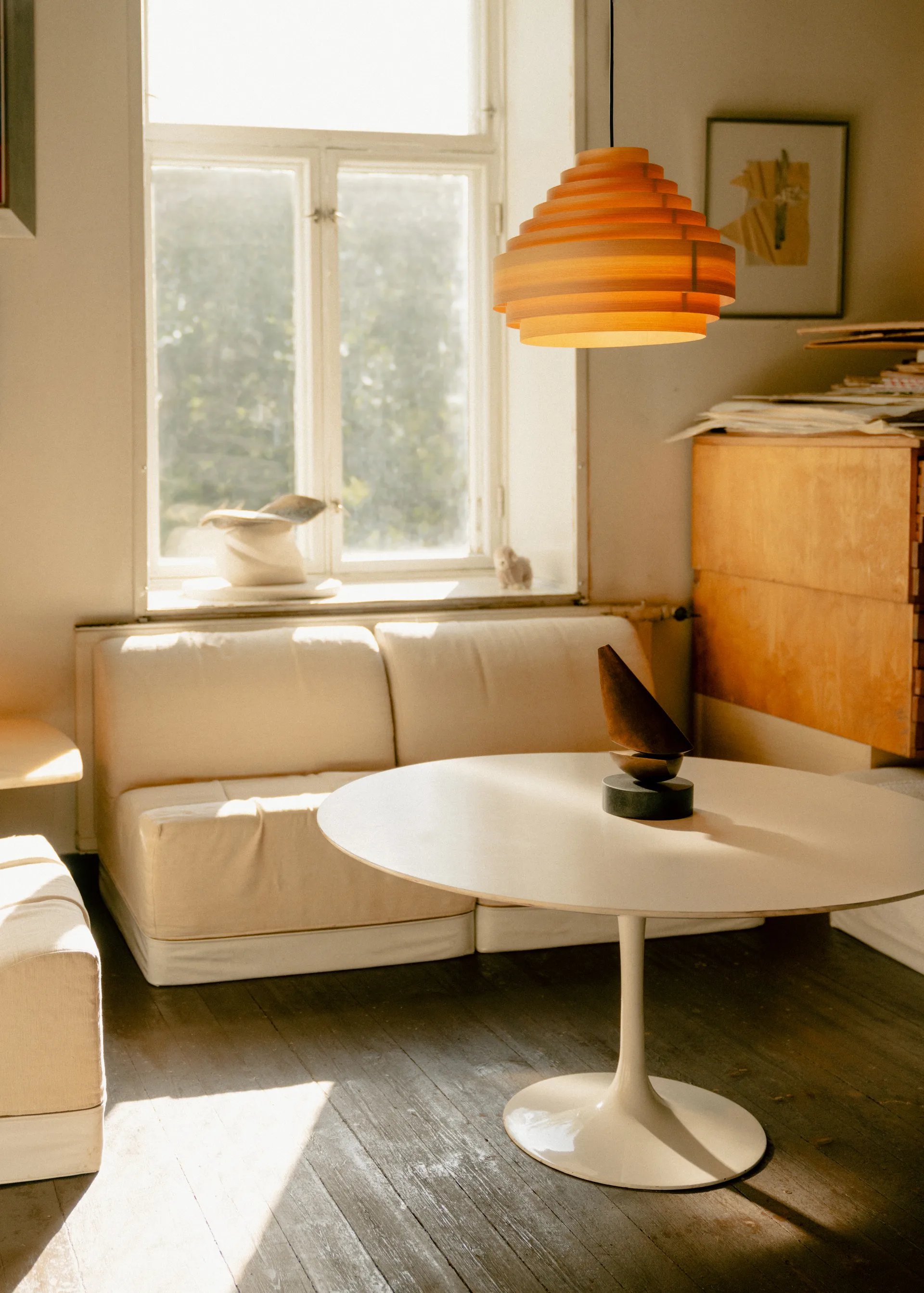 1001 Hans Pendant pendel, Matt oljevokset furu, Ø38 cm Vaarnii