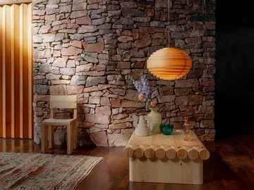 1002 Hans Pendant pendel - Matt oljevokset furu, XL Ø70 cm - Vaarnii