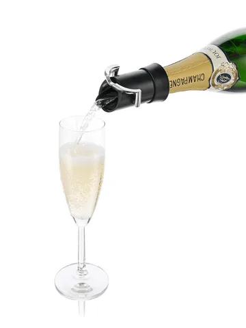 Vacuvin champagneforsegler og serverer - Svart - Vacuvin