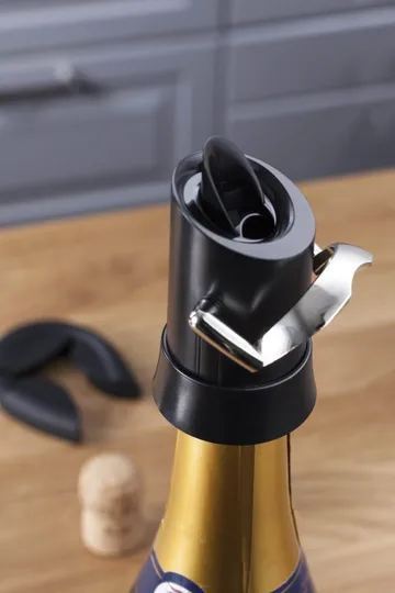 Vacuvin champagneforsegler og serverer - Svart - Vacuvin