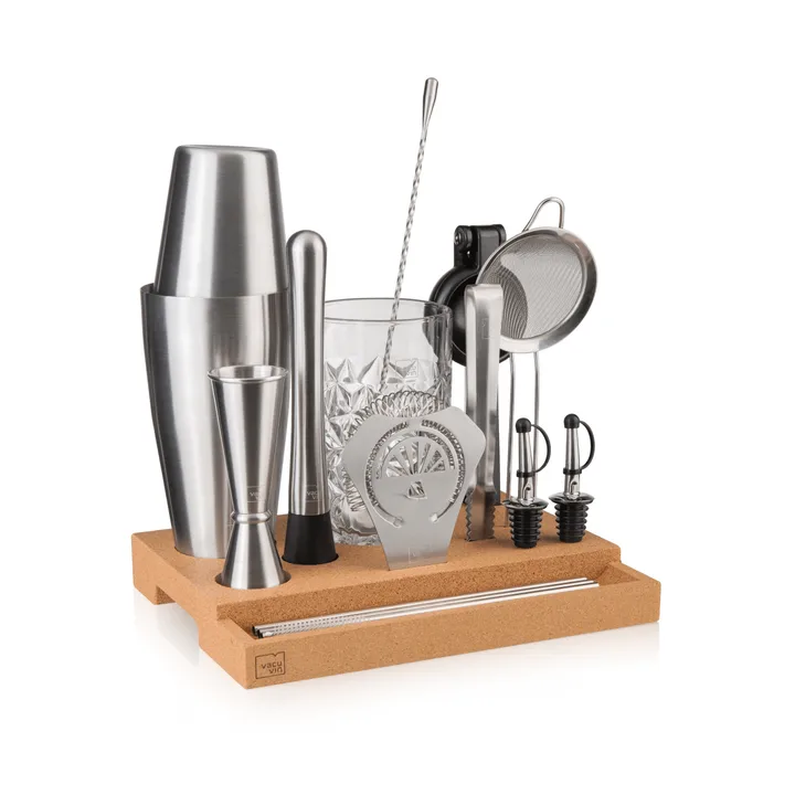 Vacuvin Master Bar In a Box cocktailsett - Rustfritt stål, 16 deler - Vacuvin