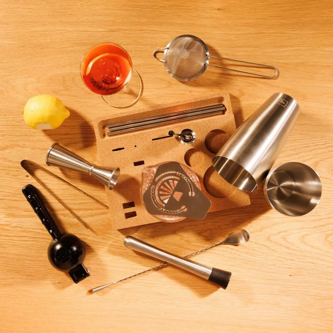 Vacuvin Mixologist Bar In a Box cocktailsett, Rustfritt stål, 14 deler Vacuvin