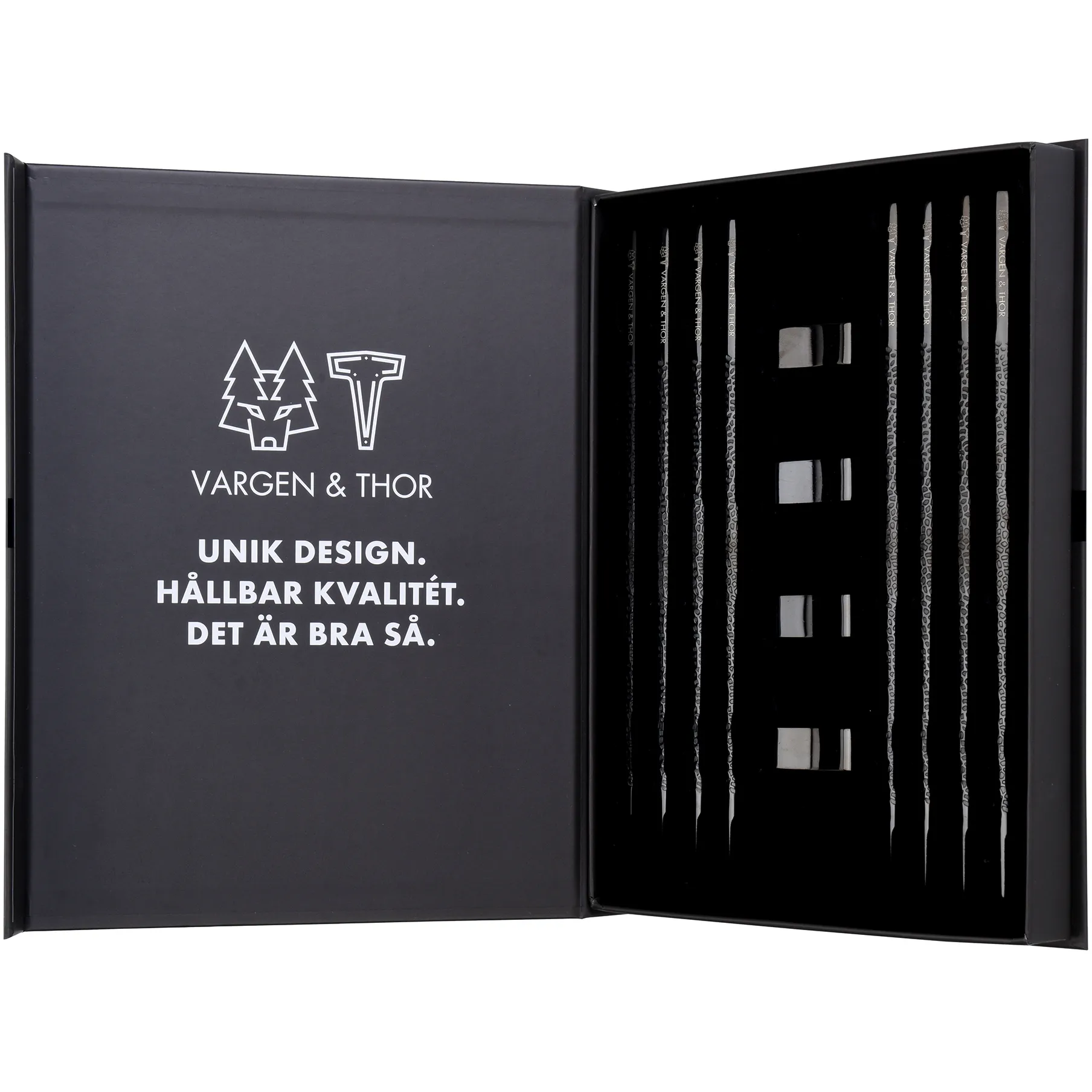 Kito Chopsticks spisepinner 4-pakning, Svart Vargen & Thor