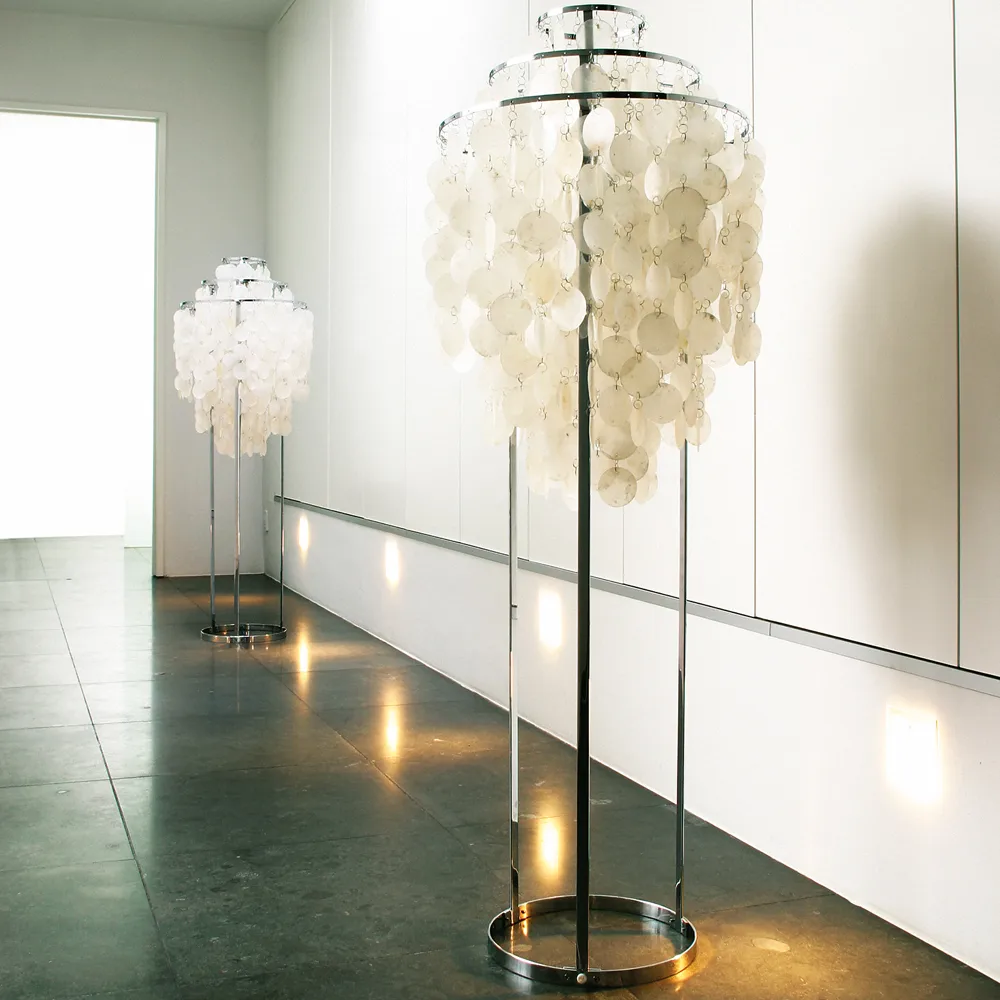 Fun 1 STM gulvlampe, Perlemor, krom Verpan