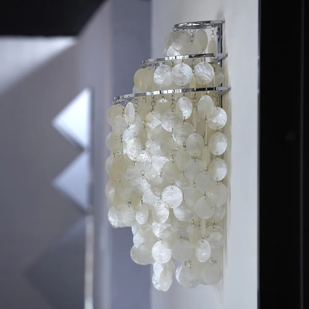 Fun 1 WM vegglampe, Perlemor, krom Verpan