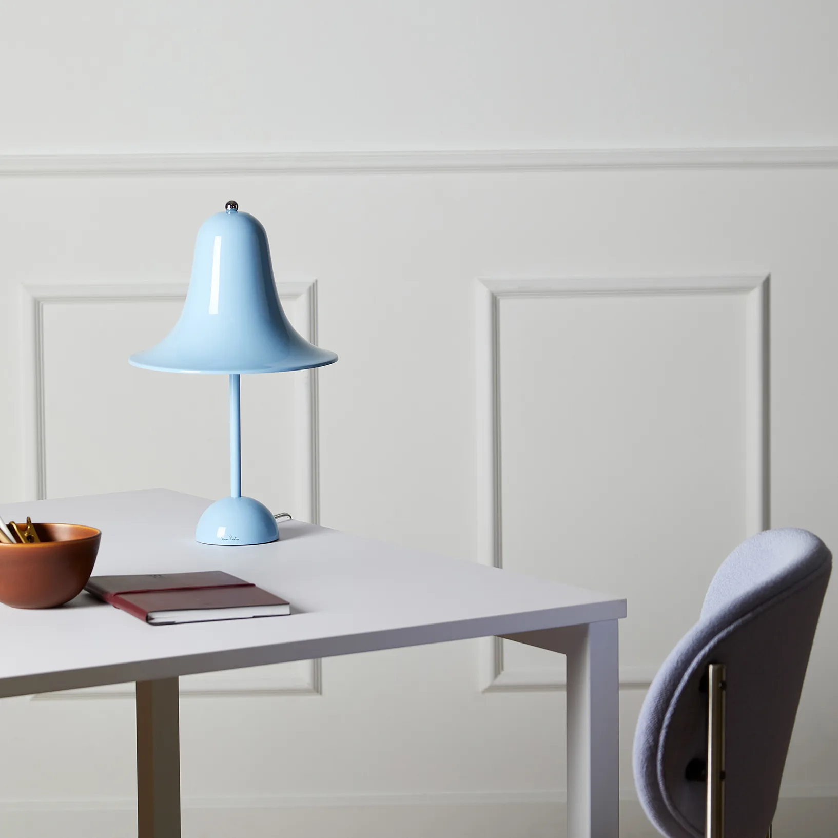 Pantop bordlampe Ø 23 cm, Light blue Verpan