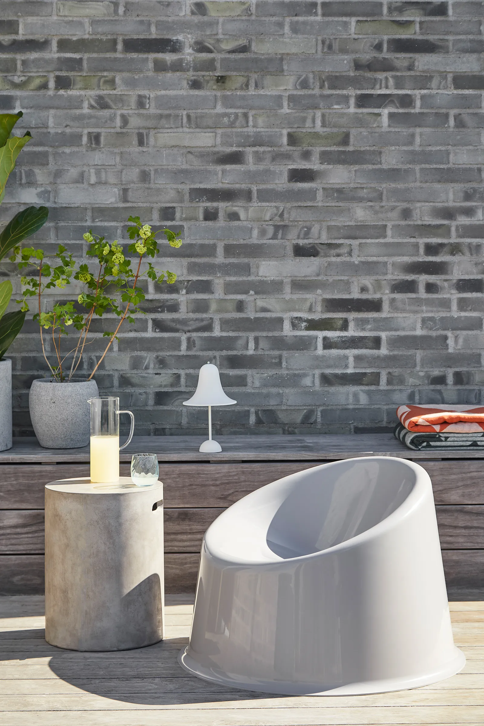 Pantop portable bordlampe 30 cm, Matt White Verpan