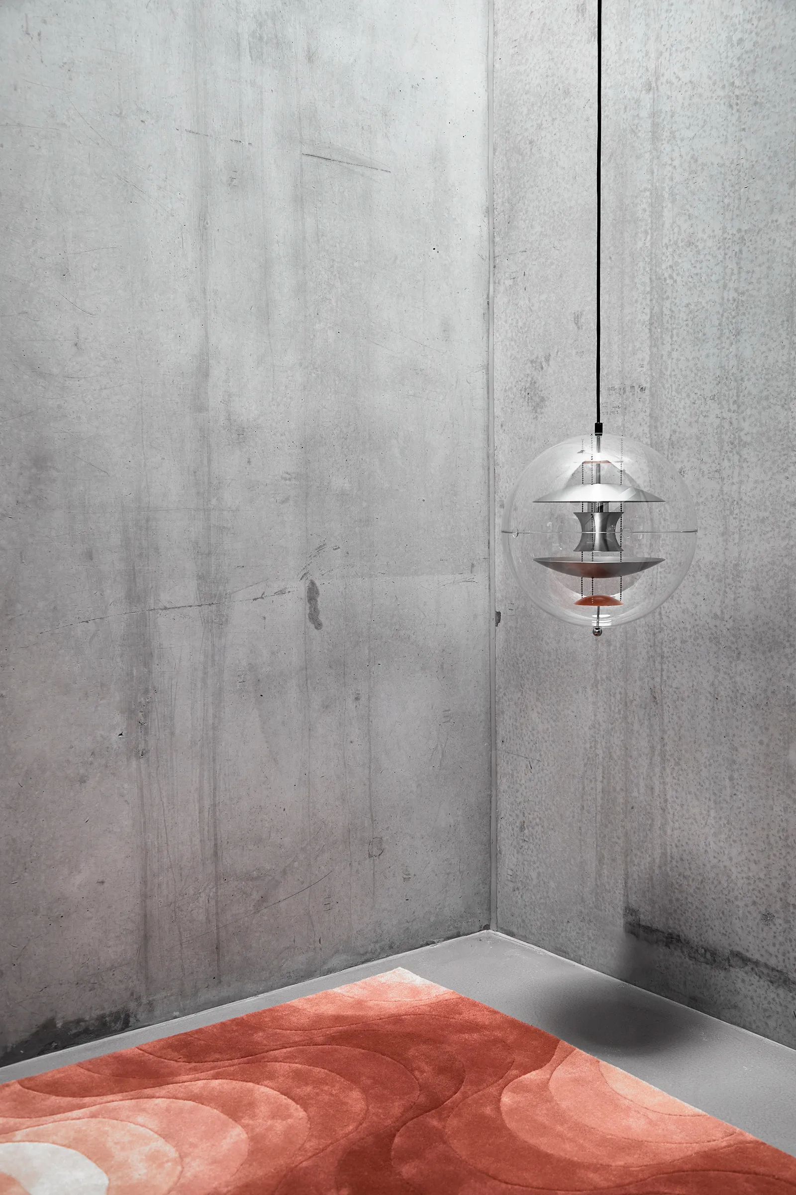 VP Globe Brushed Alu taklampe, Ø 40 cm Verpan