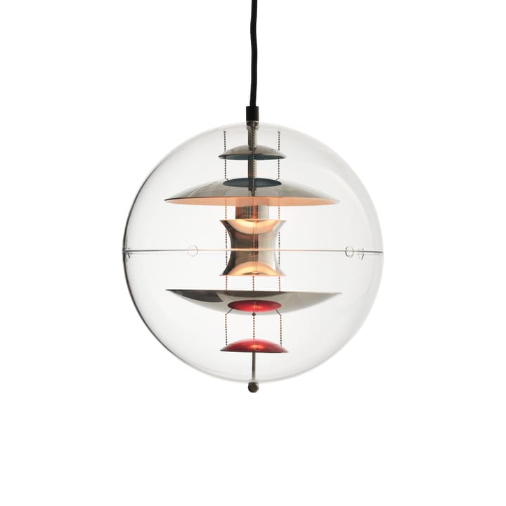 VP Globe taklampe Ø 28 cm, Chrome-red-blue Verpan