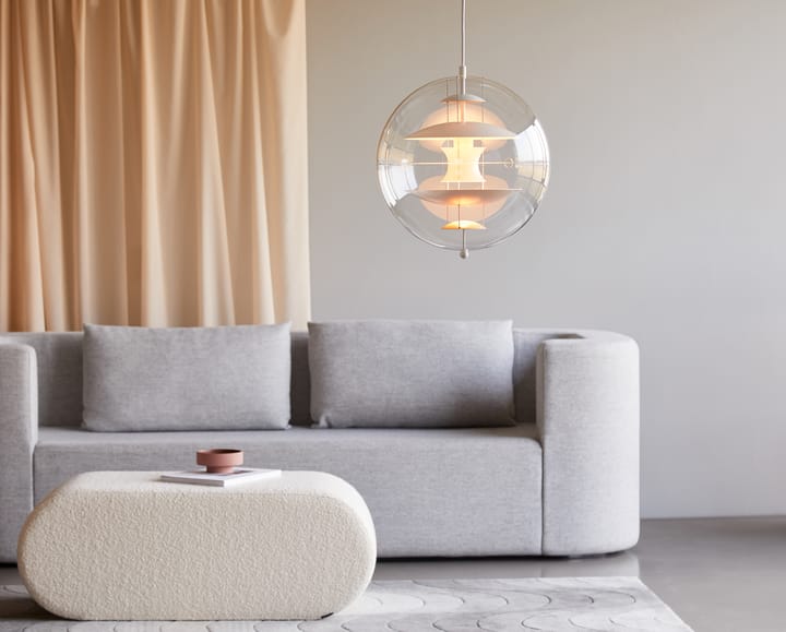 VP Globe Warm Peach taklampe, Ø 40 cm Verpan