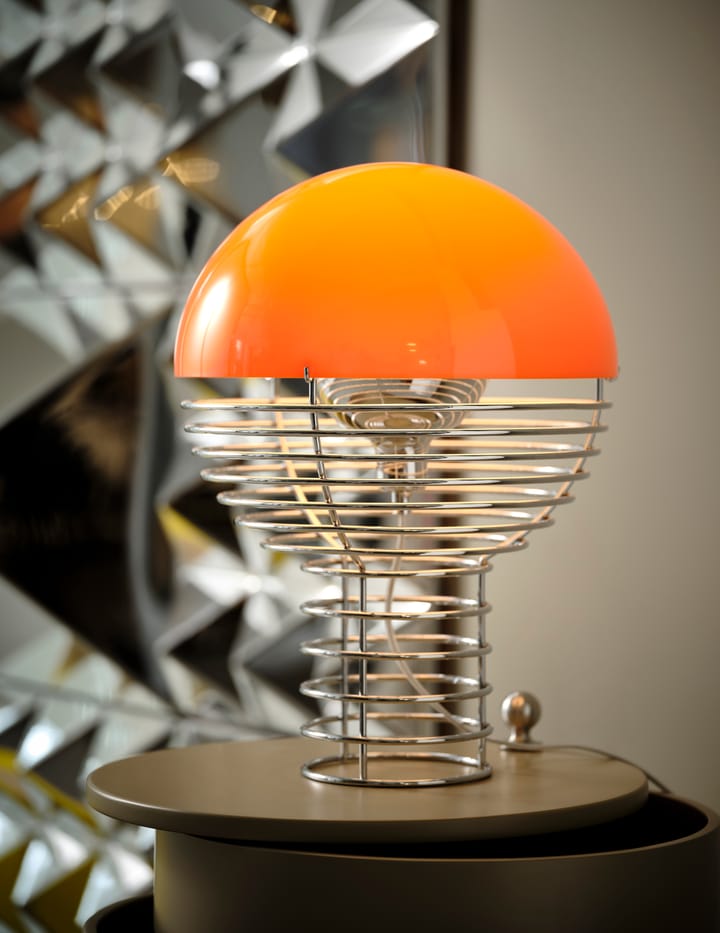 Wire bordlampe Ø 30 cm - Chrome-orange - Verpan