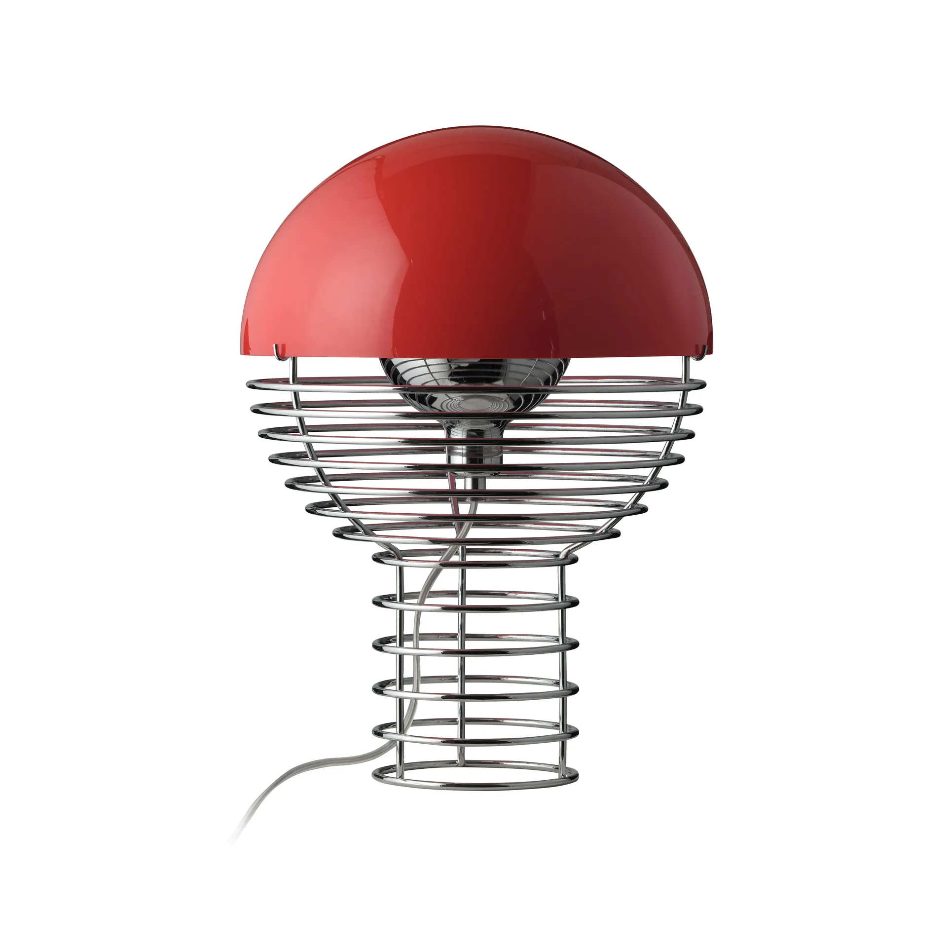 Wire bordlampe Ø 30 cm, Chrome-red Verpan