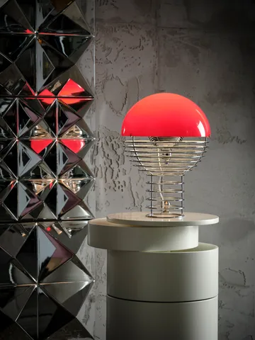 Wire bordlampe Ø 30 cm - Chrome-red - Verpan