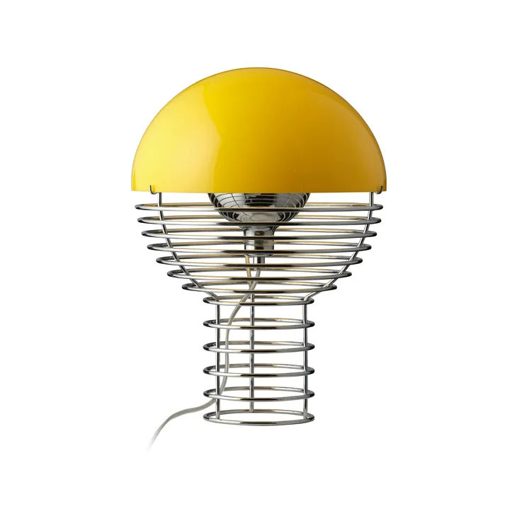 Wire bordlampe Ø 30 cm - Chrome-yellow - Verpan