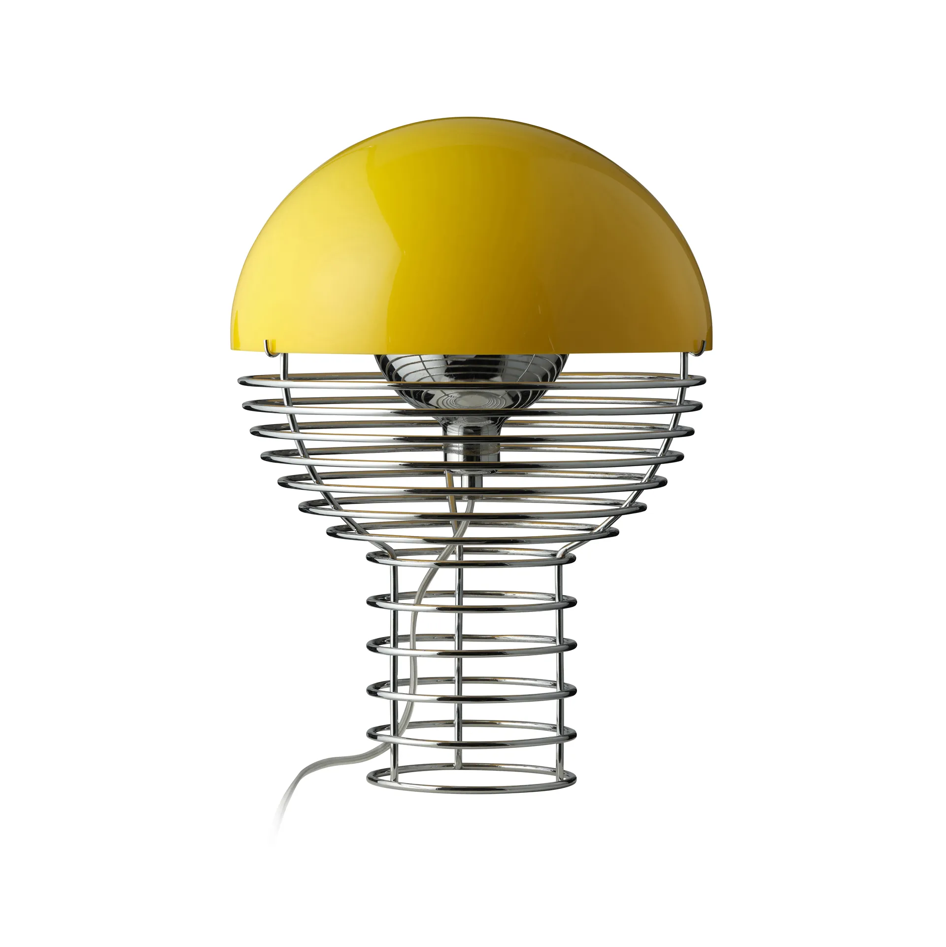 Wire bordlampe Ø 30 cm, Chrome-yellow Verpan