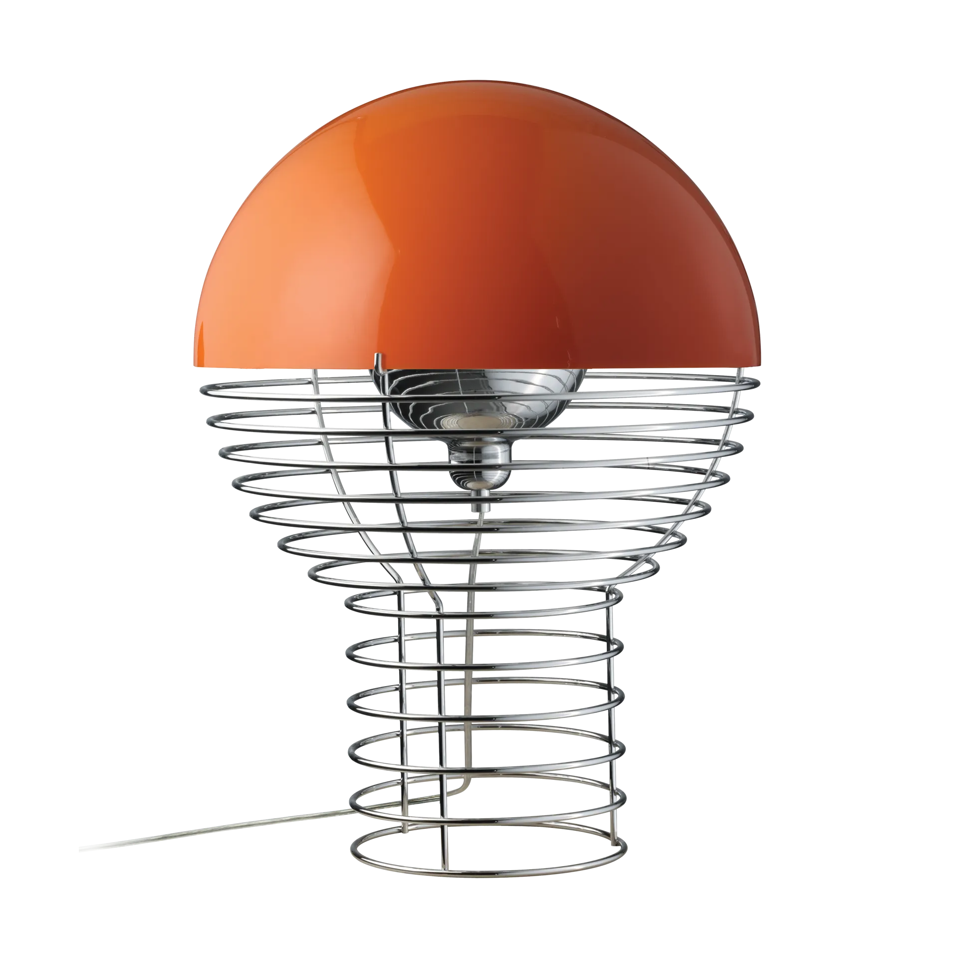 Wire bordlampe Ø 40 cm, Chrome-orange Verpan