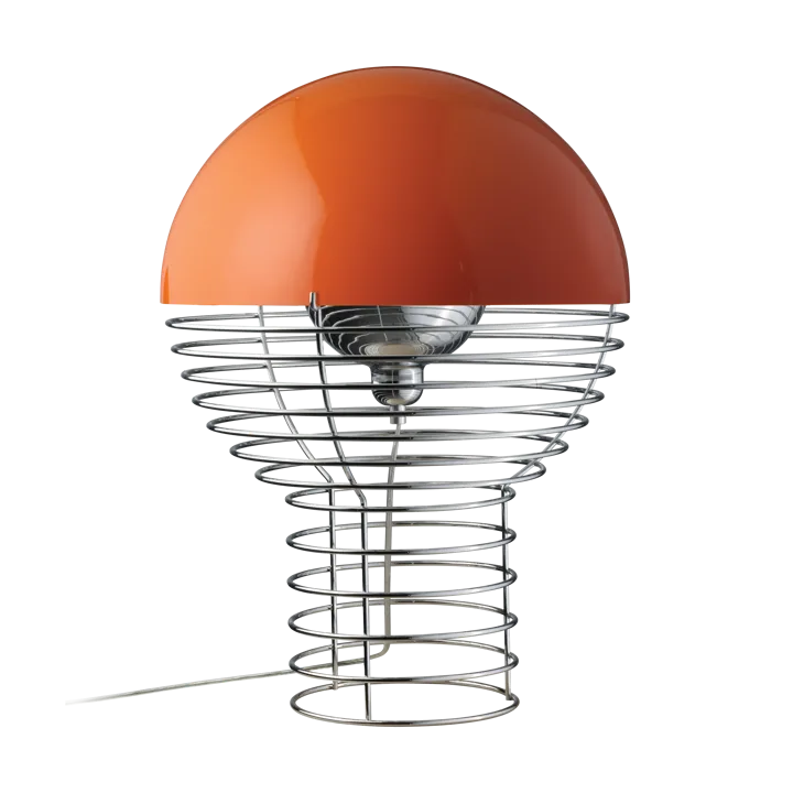 Wire bordlampe Ø 40 cm - Chrome-orange - Verpan