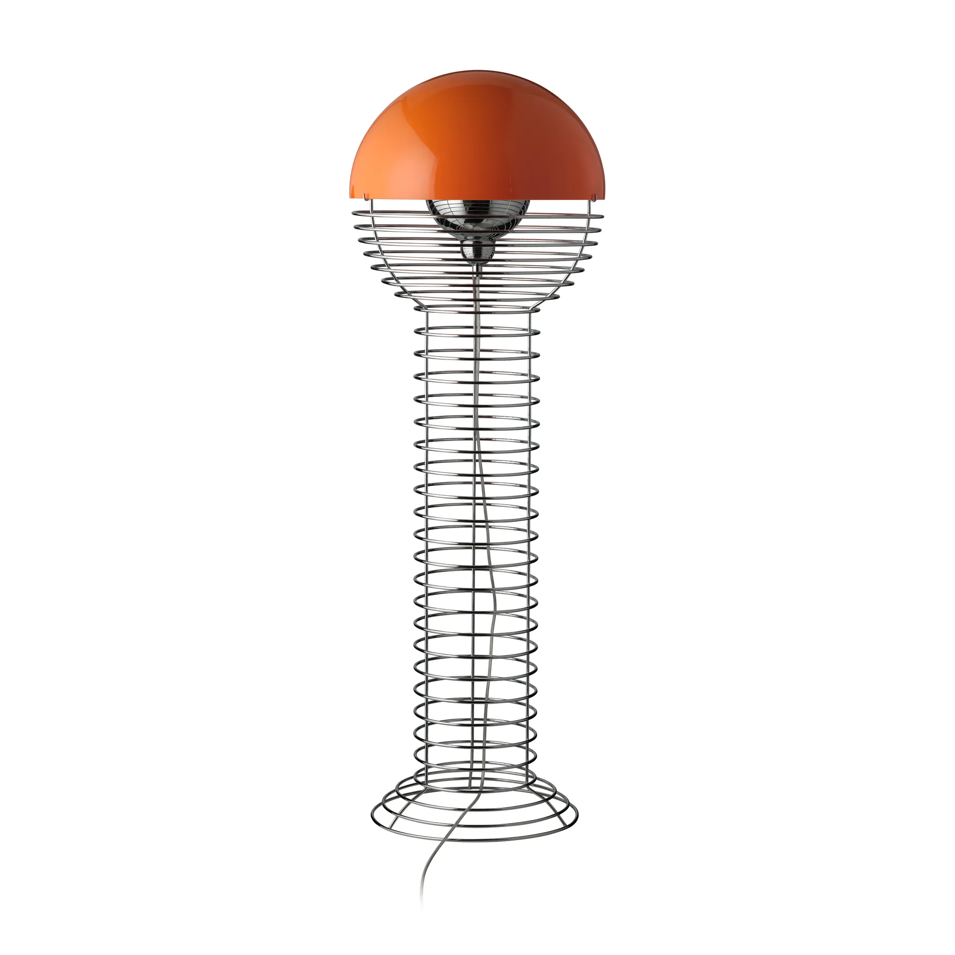 Wire gulvlampe, Chrome-orange Verpan
