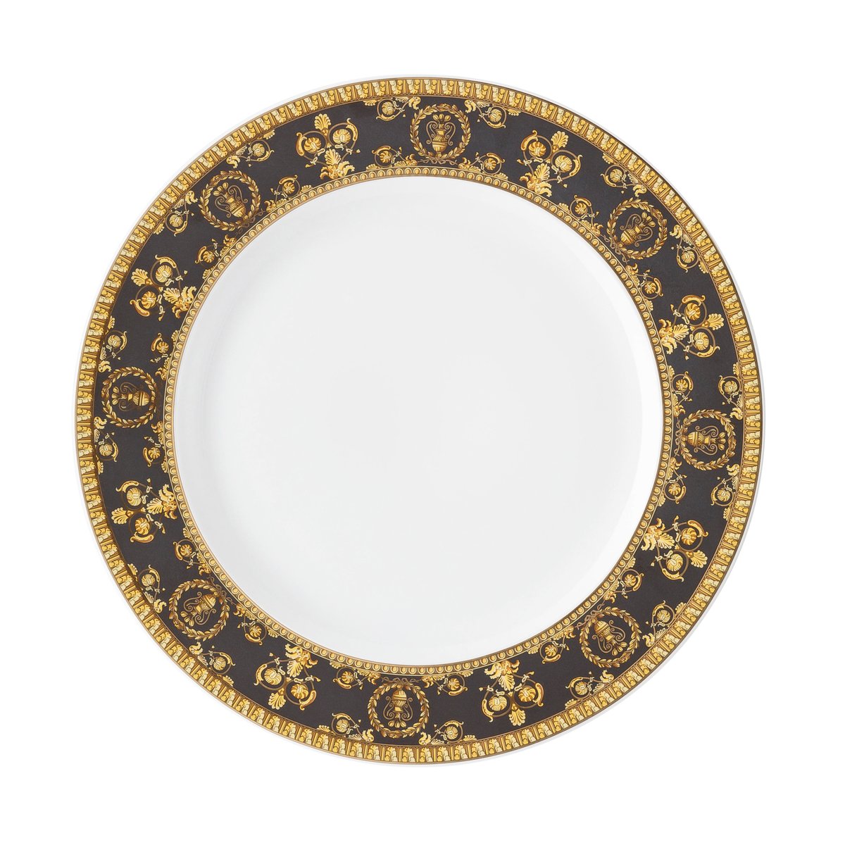 Versace I love Baroque desserttallerken Nero | Skandinavisk Design | Asjetter | Gullfarge