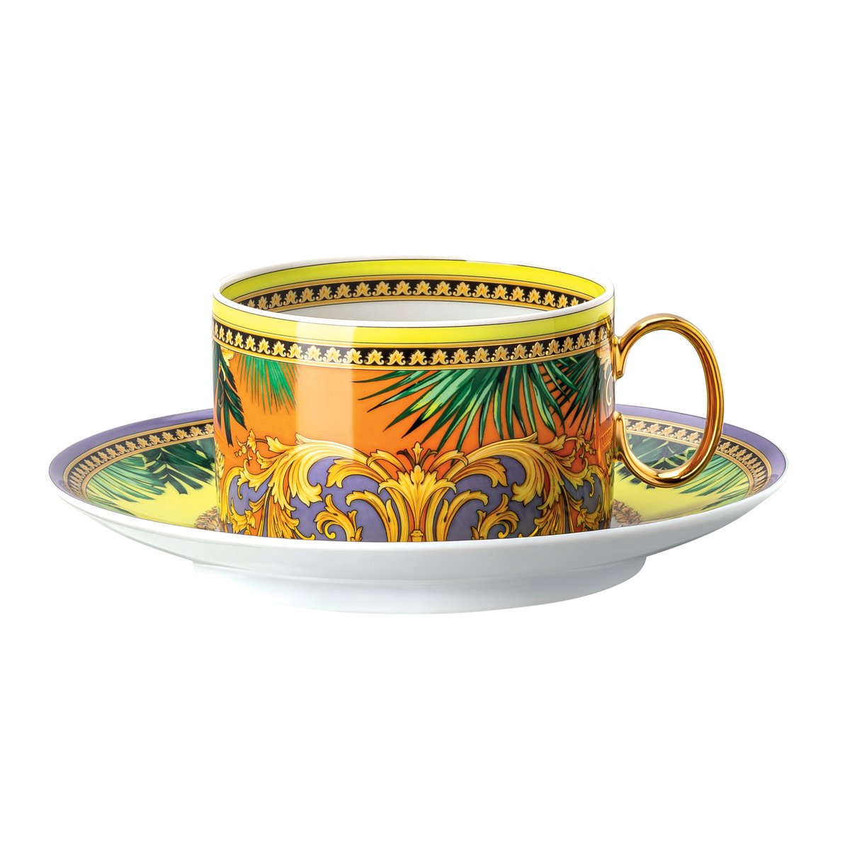 Versace Jungle Animalier kopp med fat Multi | Skandinavisk Design | Kaffekopper | Multi