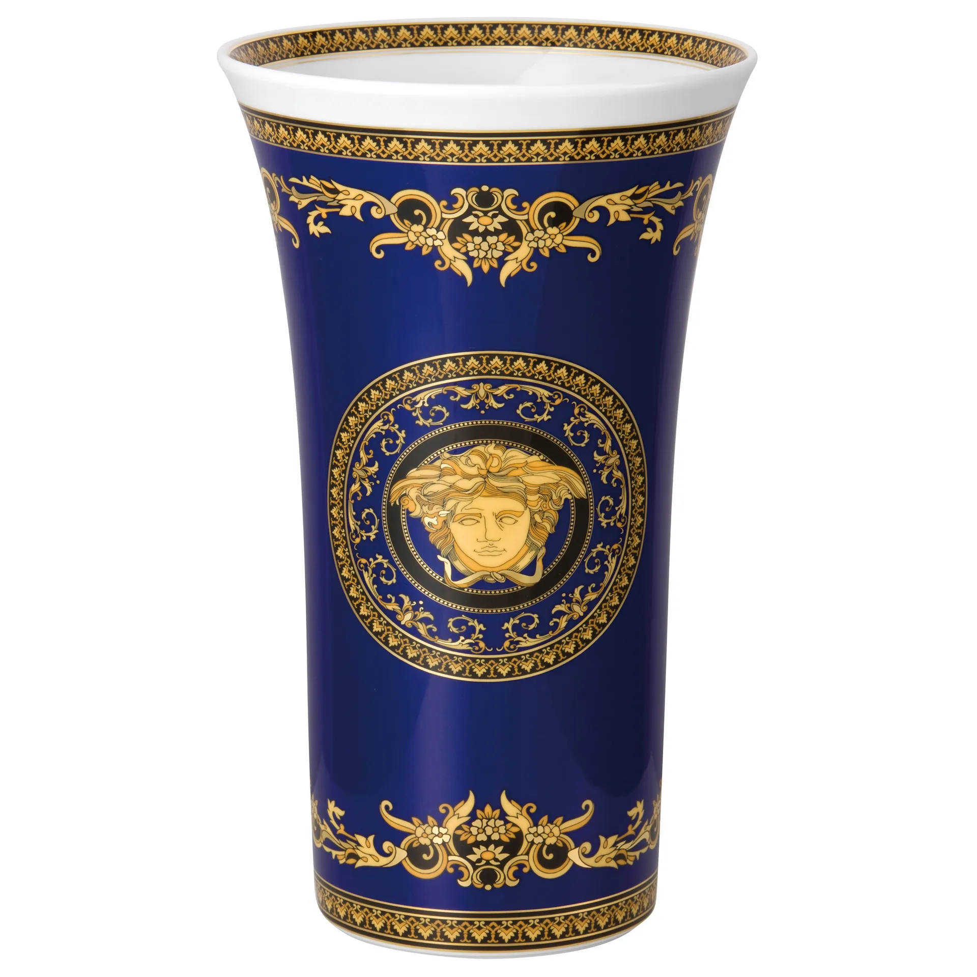 Versace Medusa Blue vase, Stor Versace