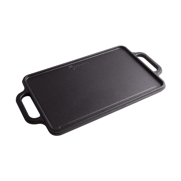 Stekeplate støpejern vendbar 21x33 cm, Svart Victoria