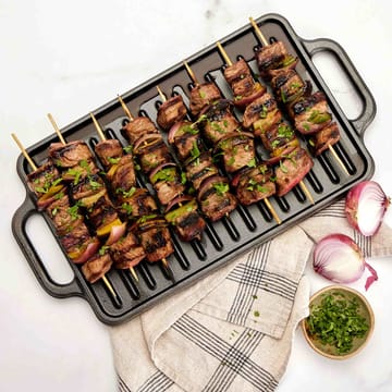 Stekeplate støpejern vendbar 21x33 cm - Svart - Victoria