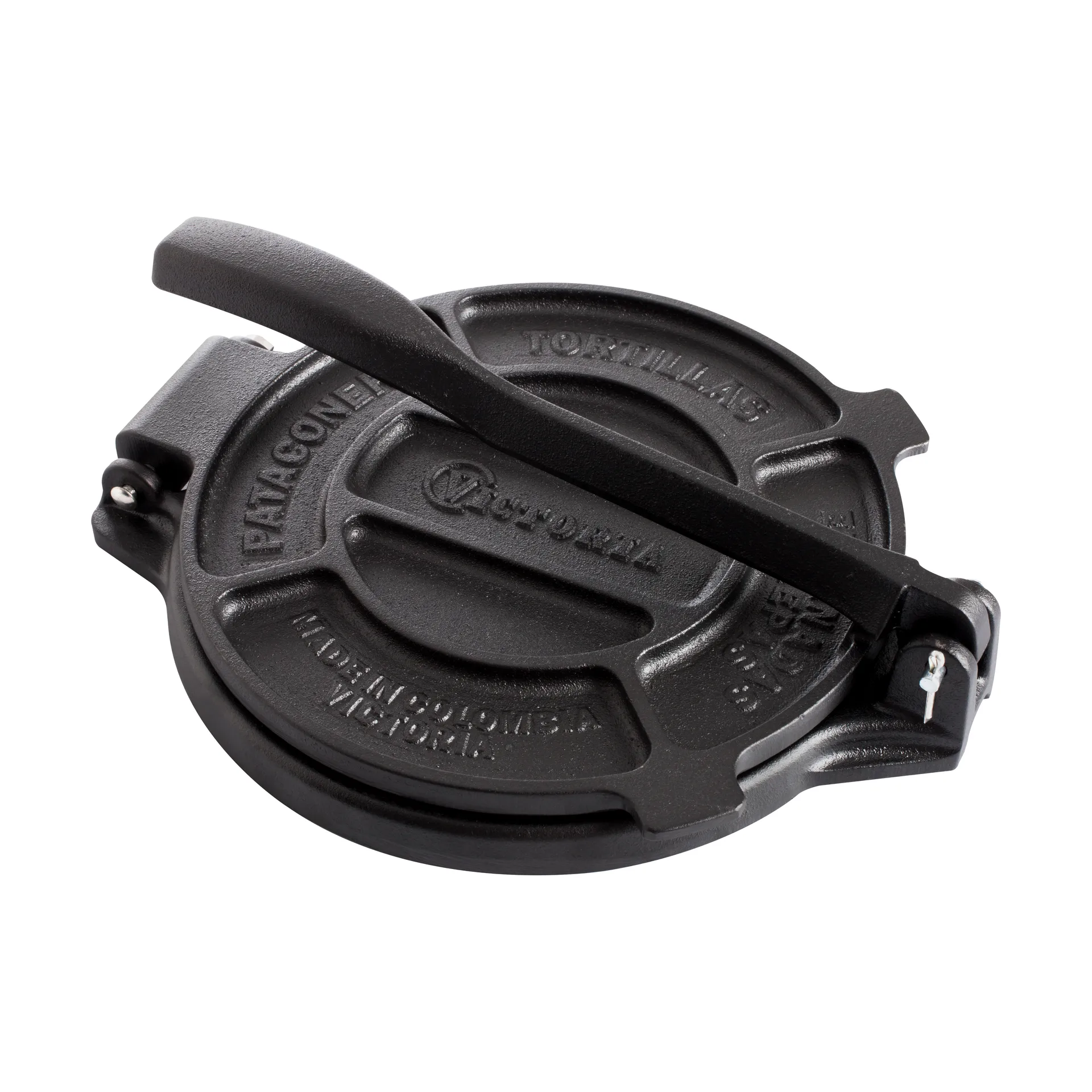 Tortillapresse støpejern 20 cm, Svart Victoria