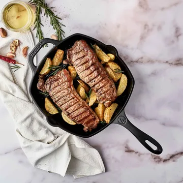Victoria firkantet grillpanne støpejern enameled - 44,1x28,4 cm - Victoria