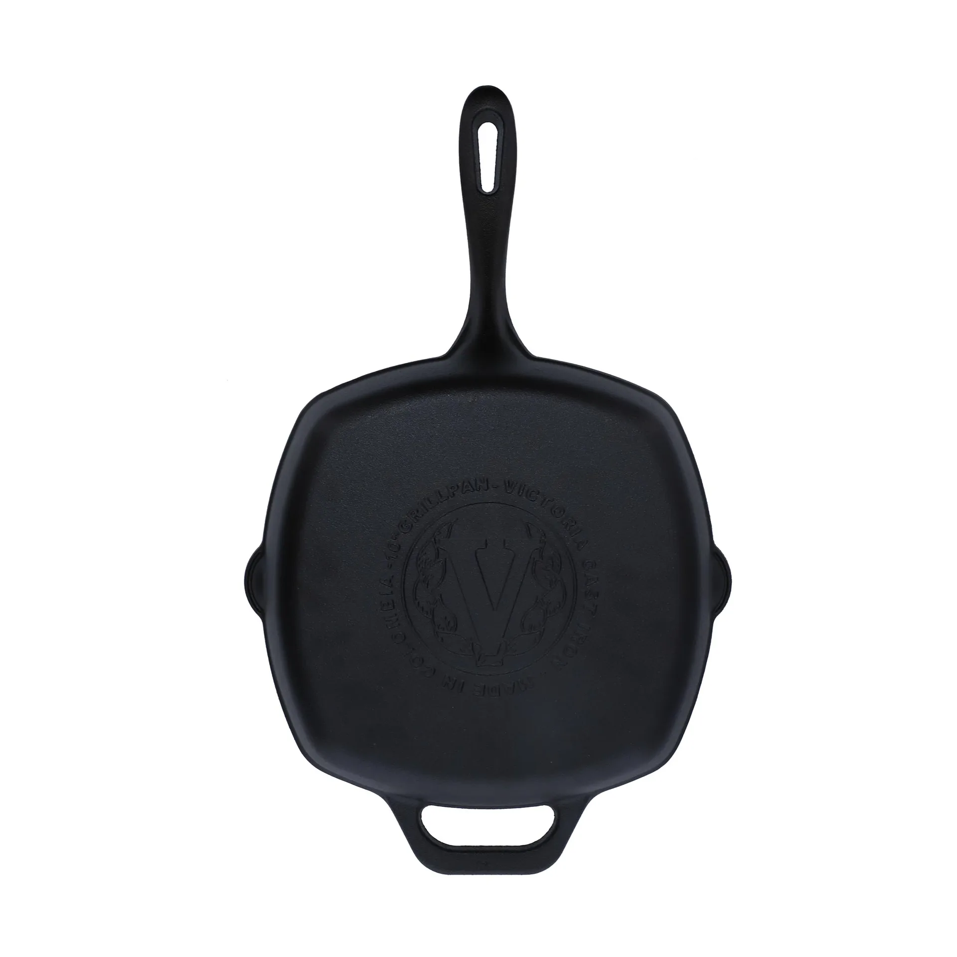 Victoria firkantet grillpanne støpejern pre-seasoned, 44,1x28,4 cm Victoria