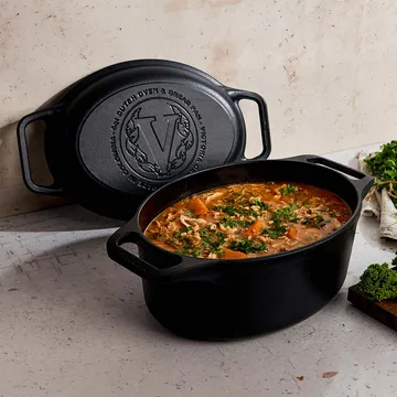 Victoria gryte og brødform støpejern enameled - 2 deler - Victoria