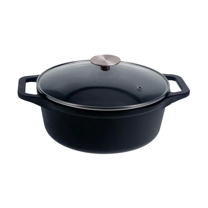 Victoria gryte støpejern glasslokk enameled - 3,8 l - Victoria