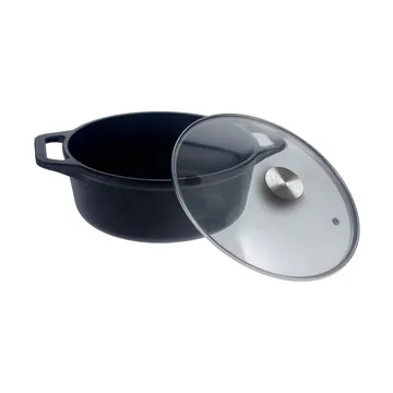 Victoria gryte støpejern glasslokk enameled - 3,8 l - Victoria