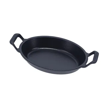Victoria oval gryte i støpejern pre-seasoned - 27,1x15,5 cm - Victoria