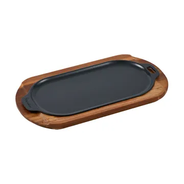 Victoria ovalt serveringsfat emaljert - 29,4x19 cm - Victoria