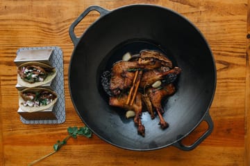 Wokpanne støpejern 36 cm - Svart - Victoria