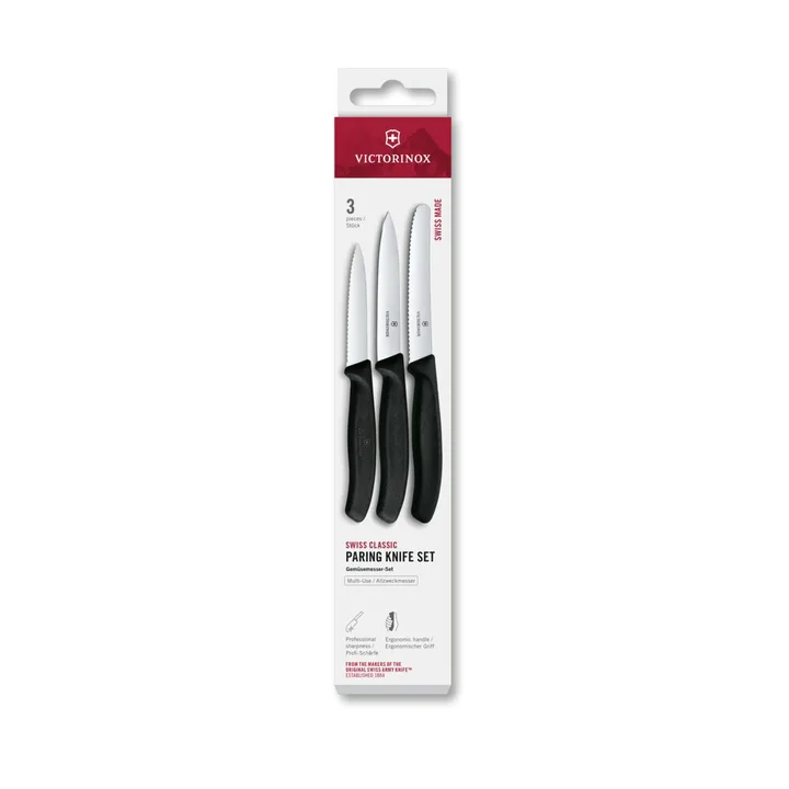 Victorinox Swiss Classic skrelleknivsett 3-deler - Svart - Victorinox