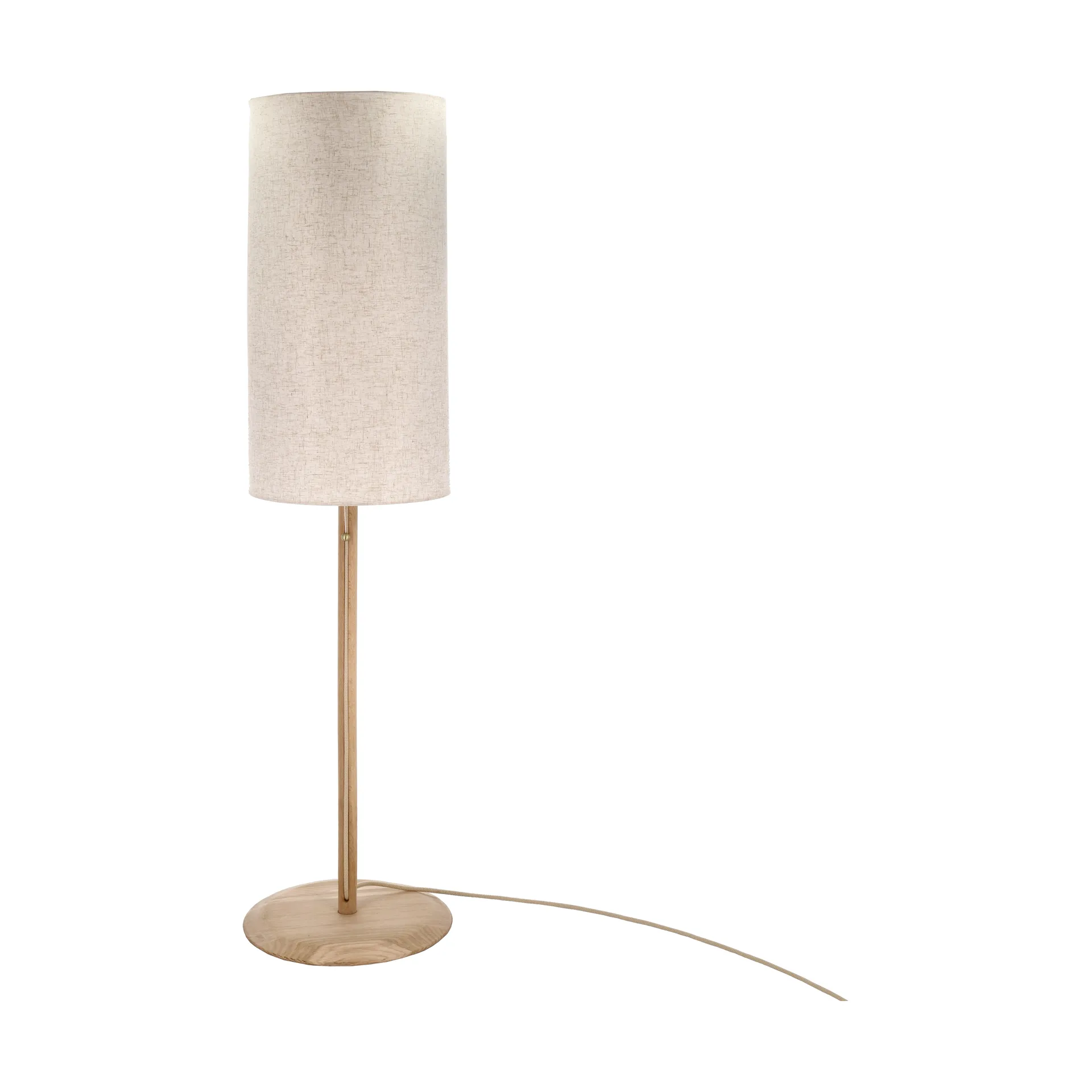 Barv gulvlampe 143,5xØ38 cm, Ubehandlet massiv eik Villa Collection