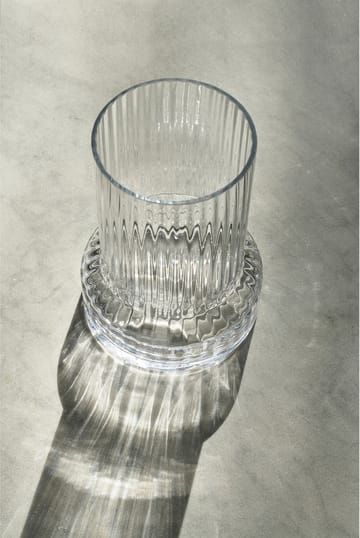 Hvils glassvase riflet Ø21 cm - Clear - Villa Collection