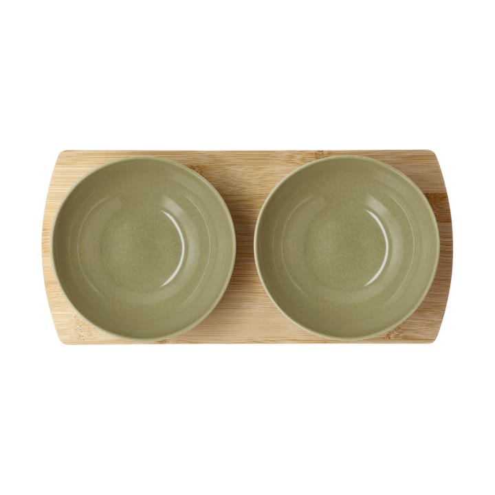Shoku bambusbrett med 2 skåler, Pure Green Villa Collection