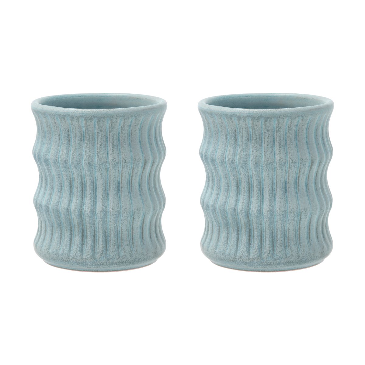 Villa Collection - Styles krus m/ riflet mønster 30 cl 2 stk blå
