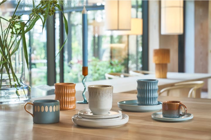 Styles krus med riflet mønster 30 cl 2-pack, Blå Villa Collection
