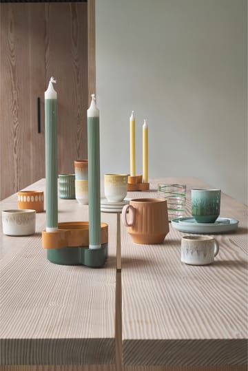 Styles krus med riflet mønster 30 cl 2-pack - Grønn - Villa Collection