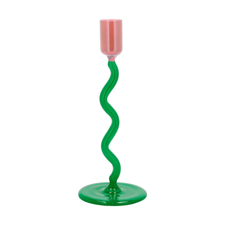 Styles lysestake 19,6 cm - Green-pink - Villa Collection