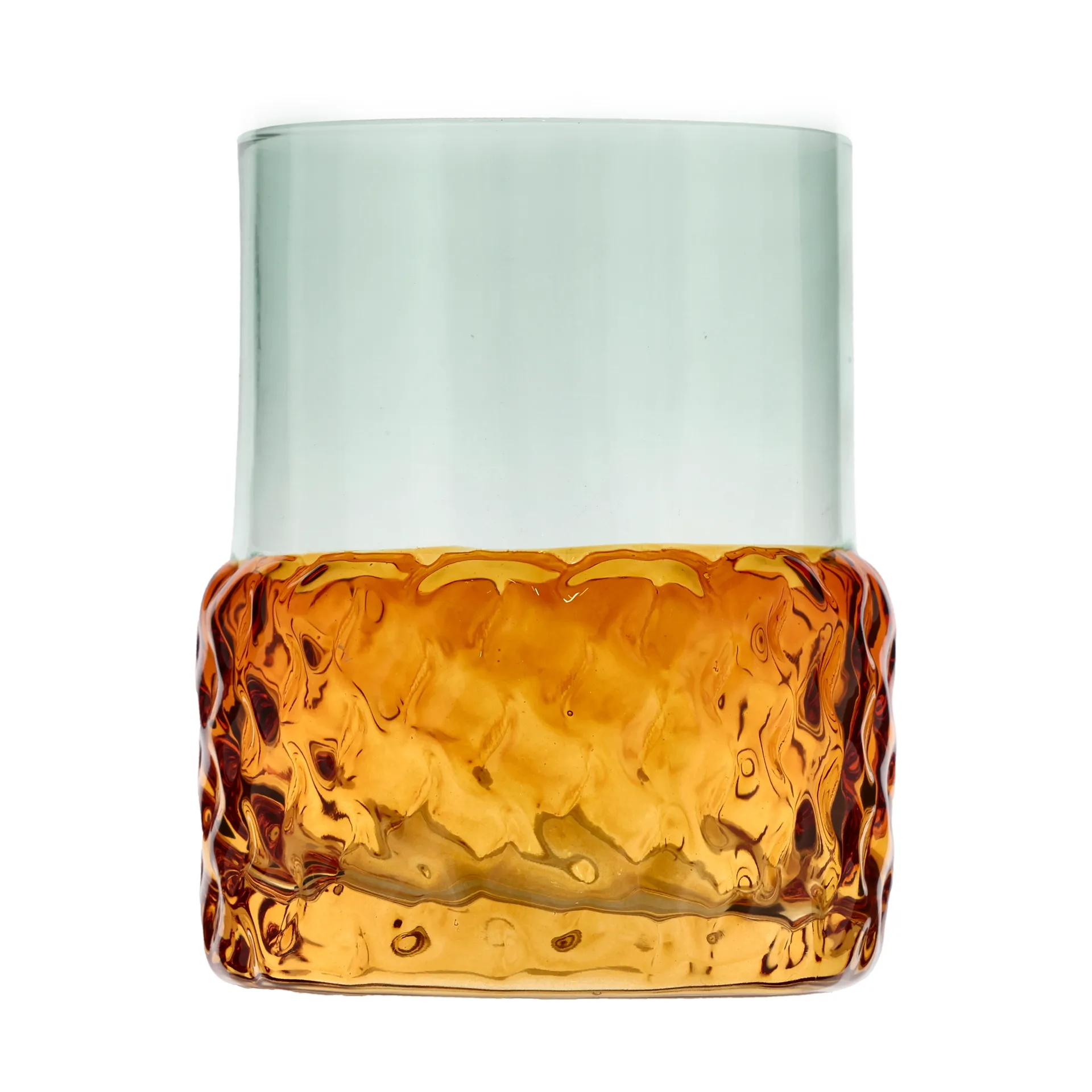 Styles telysholder Ø7,7x10 cm, Blå-amber Villa Collection