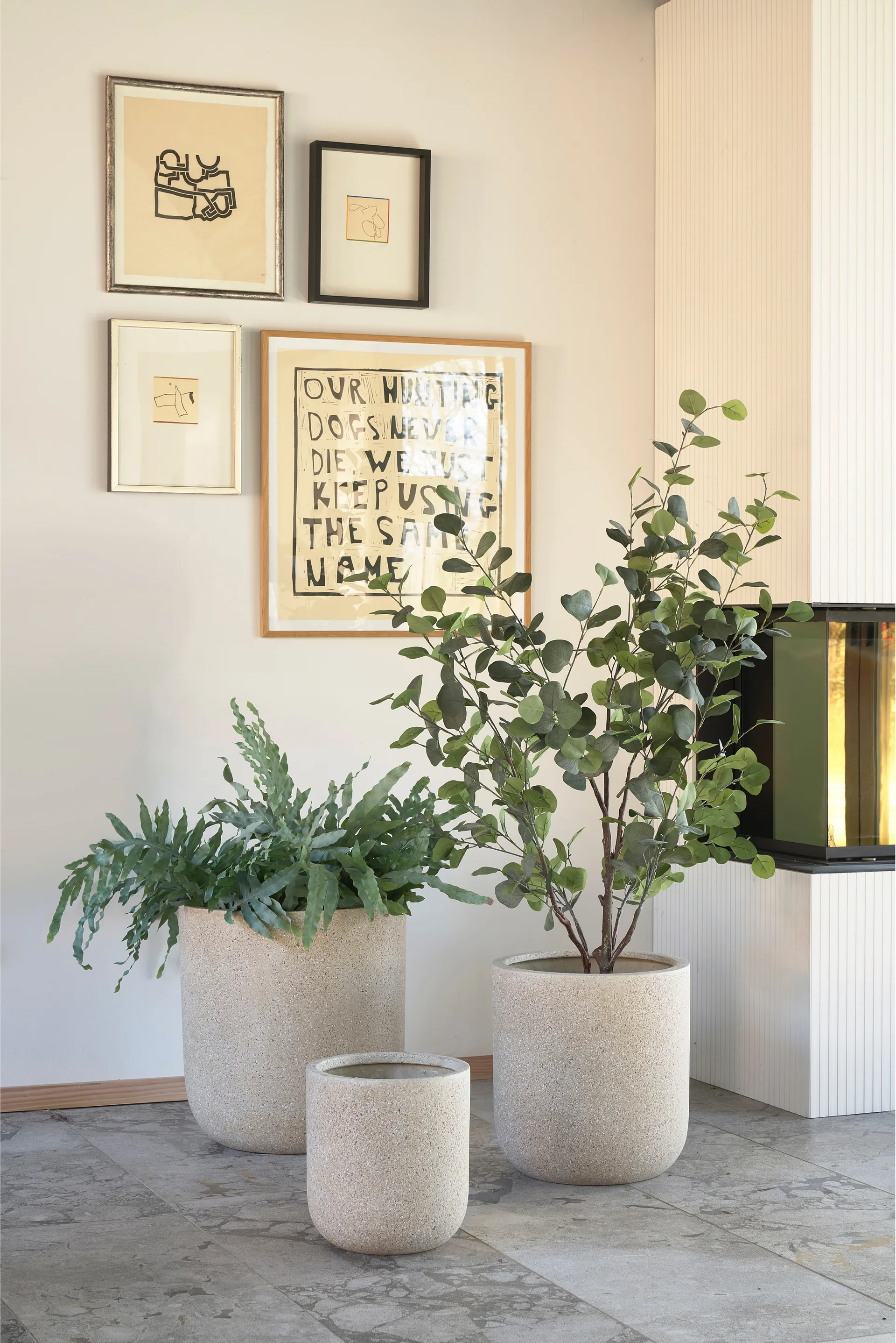 Thum pottesett nature 2 stk, Ø27 cm-Ø37 cm Villa Collection