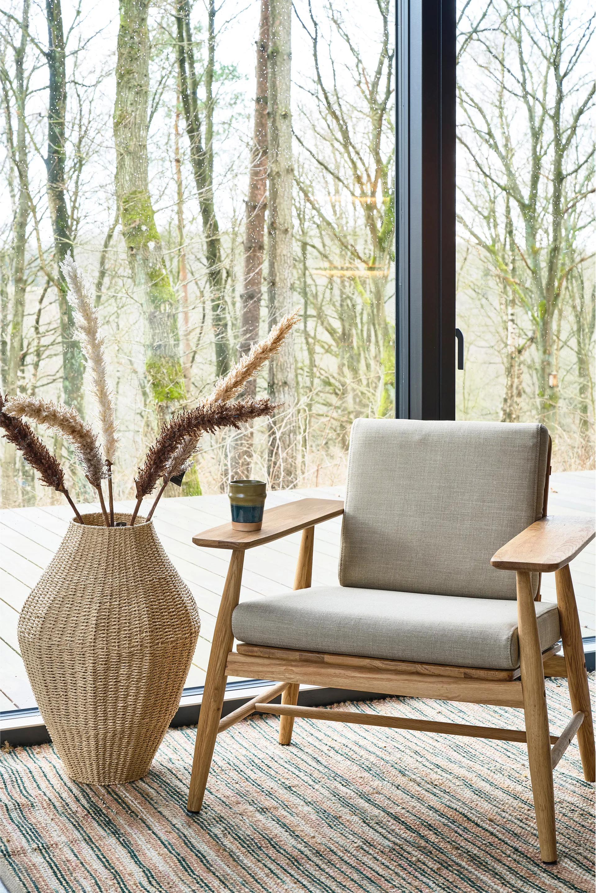 Vem teppe, Green-nature-pink, 70x250 cm Villa Collection