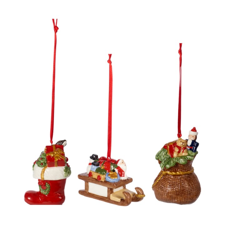 Nostalgiske juletreanheng gaver 3-pakning - Rød-brun - Villeroy & Boch