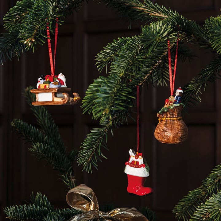 Nostalgiske juletreanheng gaver 3-pakning, Rød-brun Villeroy & Boch